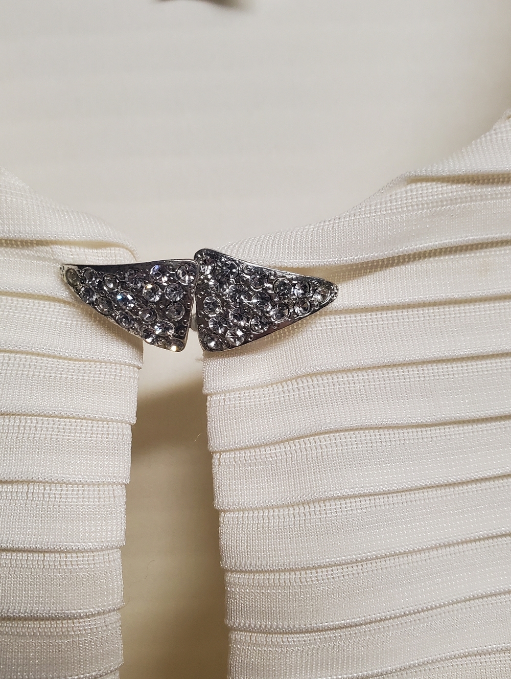 Patra Dress With Ivory Ribbed Short-Sleeve Jacket - Picture 3 of 9